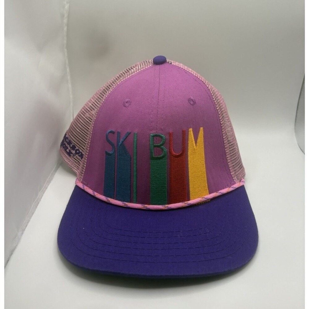 Jackson Hole Ski-Bum Multicolor OSFA Snapback Hat RARE Colorado Design